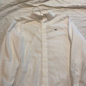Boys Vineyard Vines White Button Down Shirt Sz L
